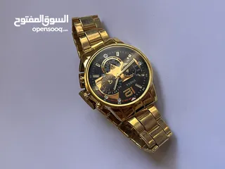  6 ساعات راقية وبسيطة بالالوان الذهبي والاسود - simple & luxury watchs (gold and black)