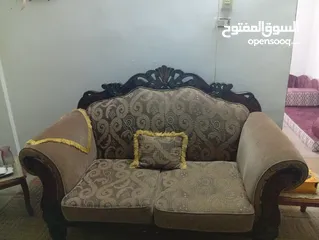  4 طقم كنب خشب زان سبع مقاعد