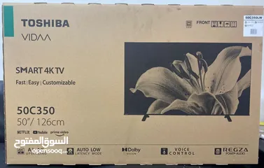  1 Toshiba 50" 4K Smart TV with Netflix, Prime, Youtube one touch remote (new, just 3 months used)