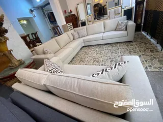  24 اطقم كورنرات تفصيل جديد ستايل امريكي  من افضل انواع الخشب والقماش والاسفنج  مع امكانية تغيير اللون