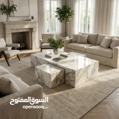  1 طاولة وسطية رخامية فاخرة