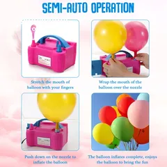  5 جهاز نفخ البالونات منفاخ البالونات الكهربائي يعتبر منفاخ هواء البالونات الأوتوماتيكي الرفيق المثالي