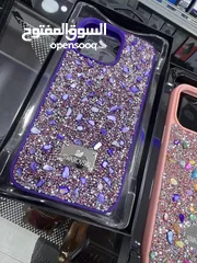  4 كفرات أيفون ستراس لاجهزة ايفون  كفرات ماركة SWAROVSKI
