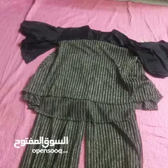  2 للبيع طقم مناسبات وارد من الكويت ذهبي واسود فري سايز وعباية تطريز ماكينة معها شال نفس وارد الكويت