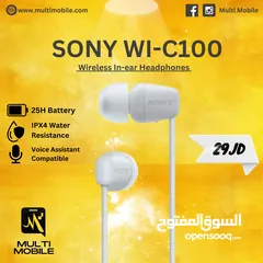  1 سماعات SONY WI-C100 (جديدة)