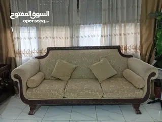  7 غرفة جلوس فخمة بسعر مغري خشب 7مقاعد