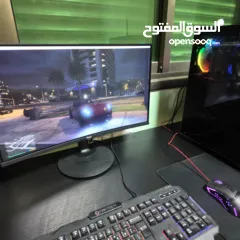  1 كمبيوتر ألعاب وتصميم احترافي  RTX 2060  i7 Gen10  32GB  SSD Gen4  شاشة MAG 24′′