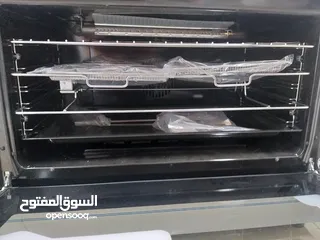  3 غاز ايطالي تجميع مصري نوع هونداي 90سم استيل مع شعله وشوايه فل سيفتي مع مروحة توزيع ومروحة تبريد