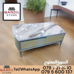  3 طاولة تيفي وجه رخام