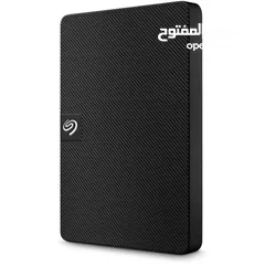  6 محرك الأقراص الصلبة الخارجي المحمول Seagate Expansion USB 3.0 بسعة 1 تيرابايت، أسود