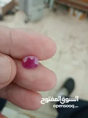  24 نادر ياقوته دم حمامه احمر 5 ق اصلي و بشهادة