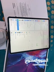  8 ايباد برو 12.9 انش 256 قيقا خط شريحة نظيف مو مصلح مع الاغراض كامله الكرتونه والشحن