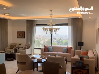  6 شقة فاخرة جدا في - عبدون - طابق اخير وروف واسع و مطل بفرش فاخر جدا (6601)