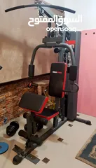  2 جهاز تمرين حديد هوم جيم Home Gym  + جهاز دراجة وكروس مغناطيسي رياضي  +طقم دامبلز كوشوك 20 كيلو عدد 2