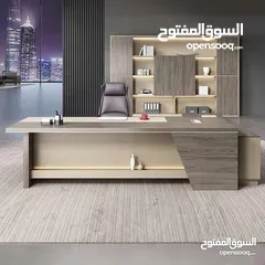  1 مكتب قياس 160*80 مع جانبيه وطاولة وسط خشب لامينت مستورد بسعر المصنع تفصيل جميع الموديلات جميع المقاس