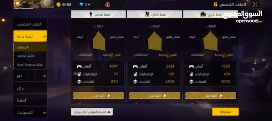  26 حساب فري فاير للبيع بسعر ناررررررر قابل التفاوض السعر