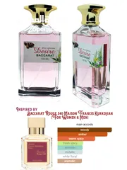  2 Baccarat Rouge 540 by Paris Perfume Desire Baccarat (Premium Collection), Unisex Perfume EDP 100ml