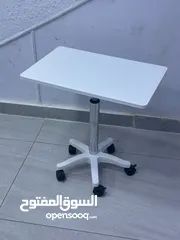  5 طاولة لابتوب طاولة لابتوب هايدروليك قابل للتعديل طاولة لابتوب متحركة خشب م دوران 360 وتحكم بالارتفاع