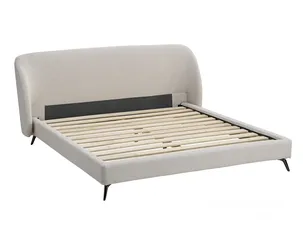  1 WAVE BED  Steel,Plywood, Polyester  Beige.