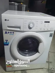  5 غساله الجي 7 كيلو لون سلفر فل انفرتر موديل حديث للبيع