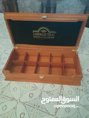  8 صندوق شاي احمد خشبي فاخر