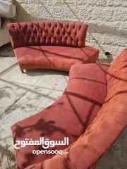  3 طقمين كنب دائري مستعمل للبيع