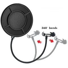  5 عازل مايك Pop Filter Double Shield Screen Yanmai