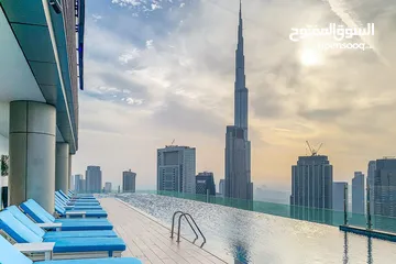  1 Luxurious 2BRs  Fully Furnished  All Bills Included  Burj Khalifa View  Corner Unit