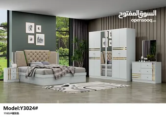  4 BEDROOM SET 7 PICES WITH MATTRESS WITH FITTING /غرف نوم مع دوشج ۷ قطع مع ترکيب