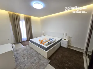  11 عبدون شقة مفروشة جديدة ( مودرن ) مع تراس واسع