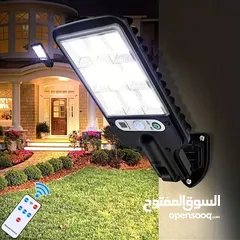 3 مصابيح الحركة الشمسية الجديدة مع جهاز تحكم عن بعد،