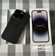  1 iPhone 14 pro black 128GB used like new