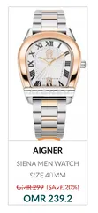  14 ساعة أيجنر فقط ساعة واحدة AIGNER Watch silver and gold