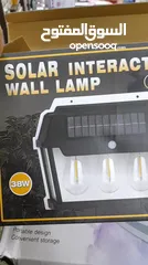  7 مصباح إضاءة يعمل بالطاقة الشمسية يثبت بالحائط 3 لمبات ليد عرض على عدد2