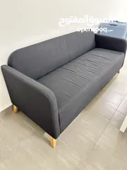  3 Sofa 3 seater gray sofa 1 seater mustard  صوفا رمادي كنب جديد من ايكيا