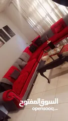  2 طقم ونص كنب تفصيل قماش تركي خشب سويد
