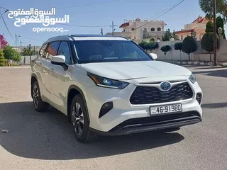  17 تويوتا هايلاندر 2021 فحص 2 جيد فل الفل بفتحه لون ابيض لؤلؤي بسعر مغري قابل للبدل