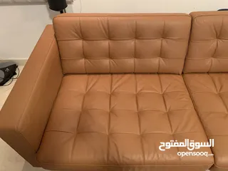  6 IKEA landskrona leather sofa
