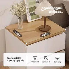  6 خزانة بيضاء جانبية  أنيقة بلمسة خشبية عصرية الأناقة والبساطة في تصميم واحد! جميع المساحات: 32×30×59