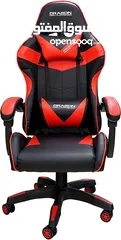  7 كرسي جيمنغ مريح لساعات اللعب الطويلة احمر واسود Dragon War Gaming Chair GC-035  السعر شامل التوصيل