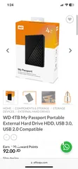  5 WD My Passport HDD 4TB هارديسك خارجي