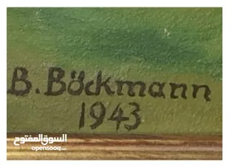  2 لوحة فنية : للرسام بيكمان في السويد قرية الفنان بيكمان عام 1943 أثناء الحرب العالمية الثانية