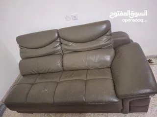  2 كنب زاويه جلد