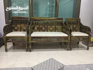  5 كراسي قنفات صناعه هنديه مع تطريز