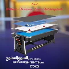  4 طاولات بلياردو وهوكي وتنس وبيبي فوت للمزارع والشاليهات