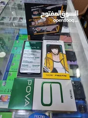  3 رام 16 و 24 مستعمل ايام pova 6  جيجا 256 أغراضة والكرتونه الأصلية مكفول متوفر توصيل
