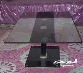  3 طاولة زجاج (وسط كبيرة مع عدد2 مساعد)