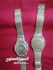  6 للبيع: ساعتان أصليتان من كاسيو Casio Vintage Digital Watch  الموديل: Casio A158W الحالة: مستعمل بحال