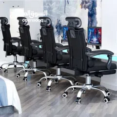  3 كرسي مكتب فاخر مع مسند أقدام – الأسود مسند أقدام مدمج لراحة مضاعفة خلال ساعات الجلوس الطويلة