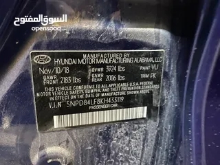  13 Hyundai Elantra SEL 2019 2.0L